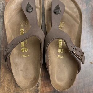 Birkenstock Brown Thong Sandals
